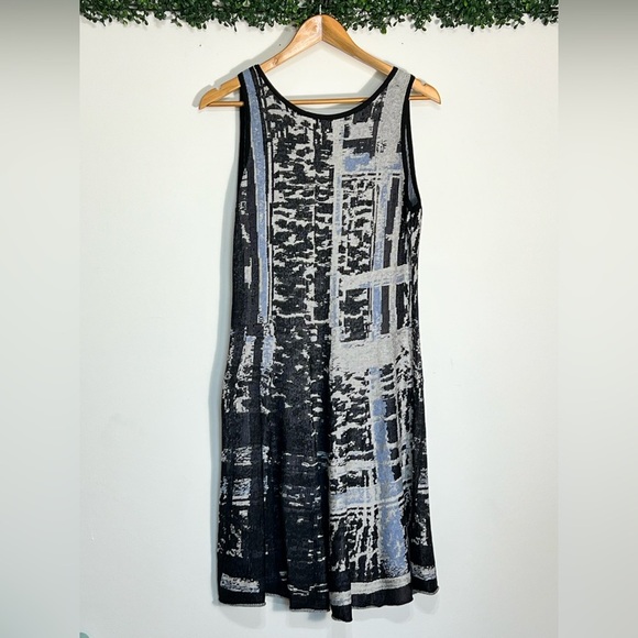 NIC+ZOE Dresses & Skirts - Nic+Zoe Womens Sweater Dress Multicolor Abstract Knit Shift Sleeveless Midi L